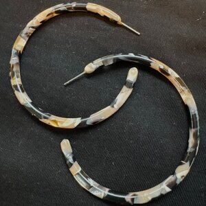 Machete large tortiseshell earrings